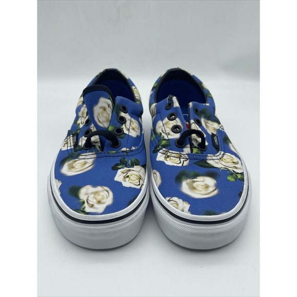 Vans Floral Lapis Blue Low Top Skate Shoes Men Size 5 Women 6.5 721356 - Picture 3 of 7